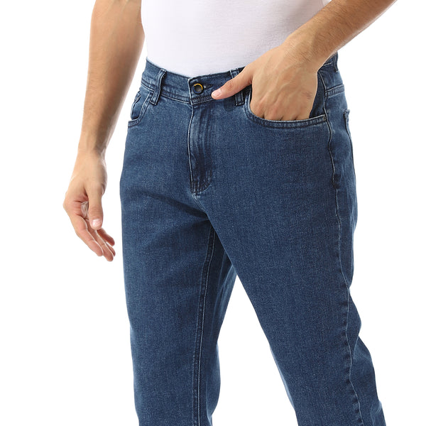 Slim Fit Plain Standard Blue Jeans