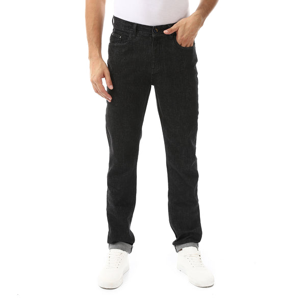 Slim Fit Plain Black Jeans