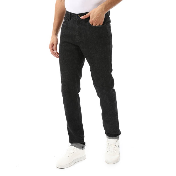 Slim Fit Plain Black Jeans