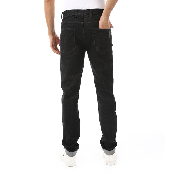 Slim Fit Plain Black Jeans