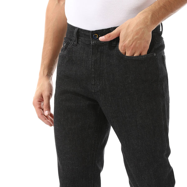 Slim Fit Plain Black Jeans