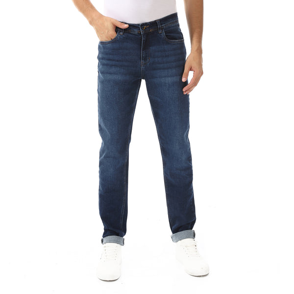 Slim Fit Plain Blue Jeans