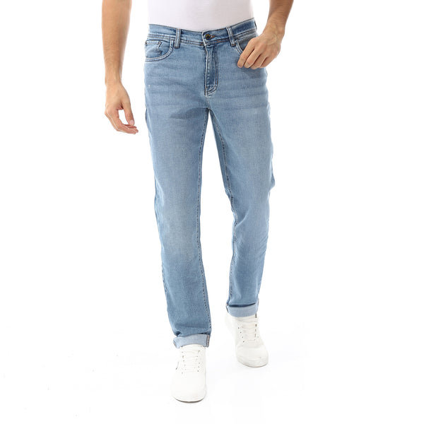 Slim Fit Plain Light Blue Jeans