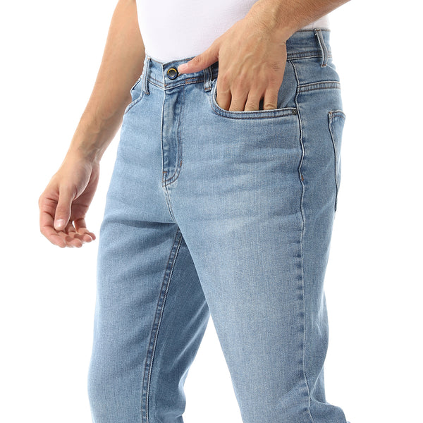 Slim Fit Plain Light Blue Jeans