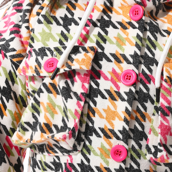 Houndstooth_Pattern_Hooded_Girls_Jacket_-_White,_Fuchsia_&_Black