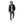 Padded Gabardine Zipper Jacket - Black
