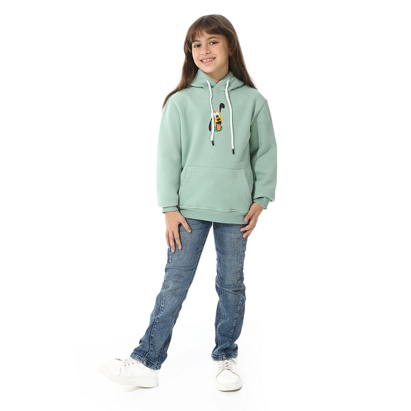 Printed_Girls_Hoodie_With_Pocket_-_Mint