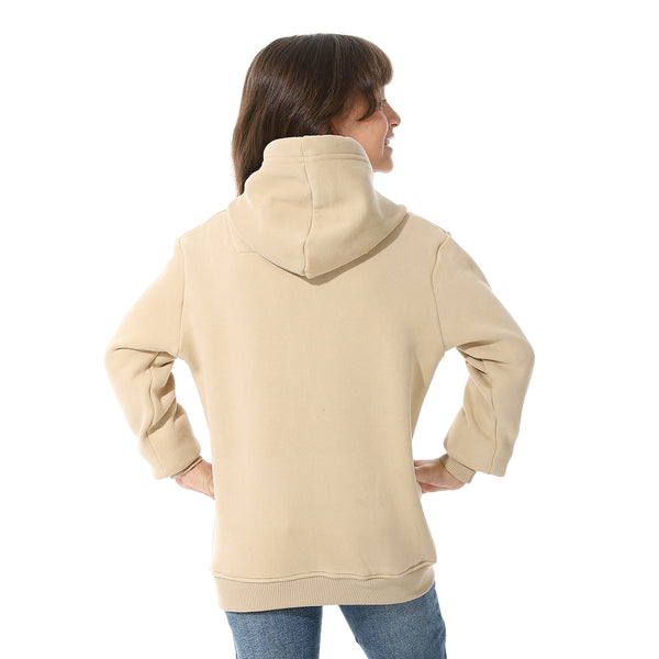 Printed_Girls_Hoodie_With_Pocket_-_Beige