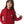 Dark Red Back Printed Fleeced Girls Hoodie