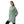 Mint Green Long Sleeves Loose Fit Hooded Sweater