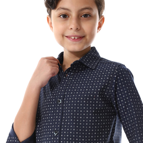 Self_Pattern_Navy_Blue_Boys_Shirt