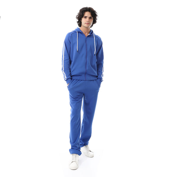Royal_Blue_Elastic_Wais_Hooded_Tracksuit