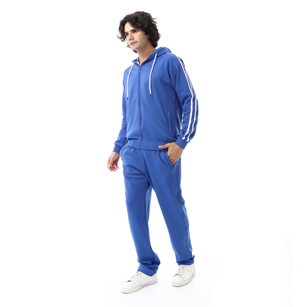 Royal_Blue_Elastic_Wais_Hooded_Tracksuit