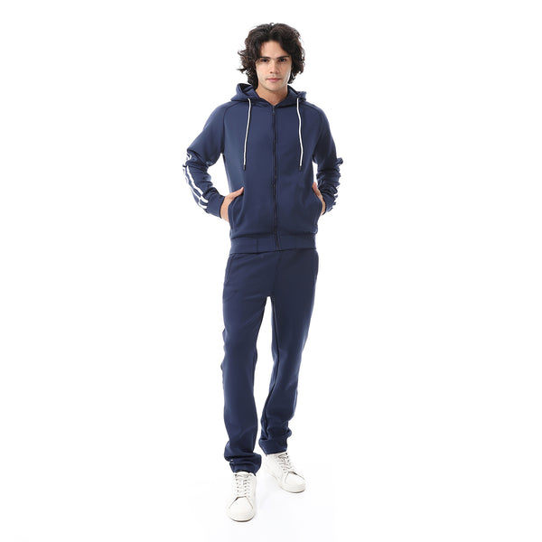 Navy_Blue_Elastic_Wais_Hooded_Tracksuit