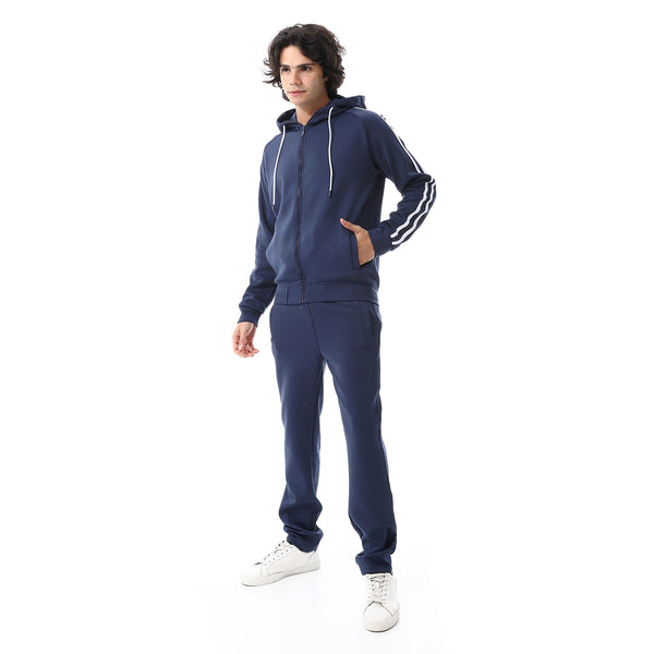 Navy_Blue_Elastic_Wais_Hooded_Tracksuit