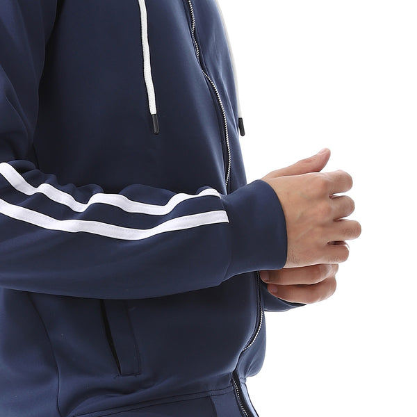 Navy_Blue_Elastic_Wais_Hooded_Tracksuit