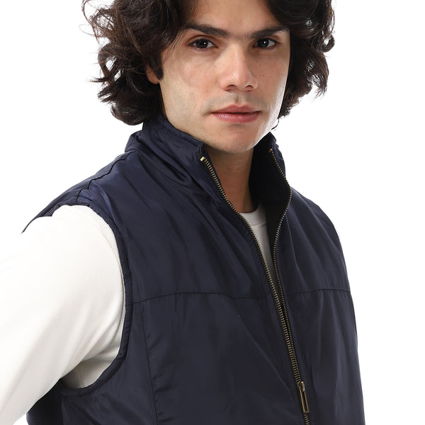 Zip_Through_Neck_Plain_Padded_Vest_-_Navy_Blue