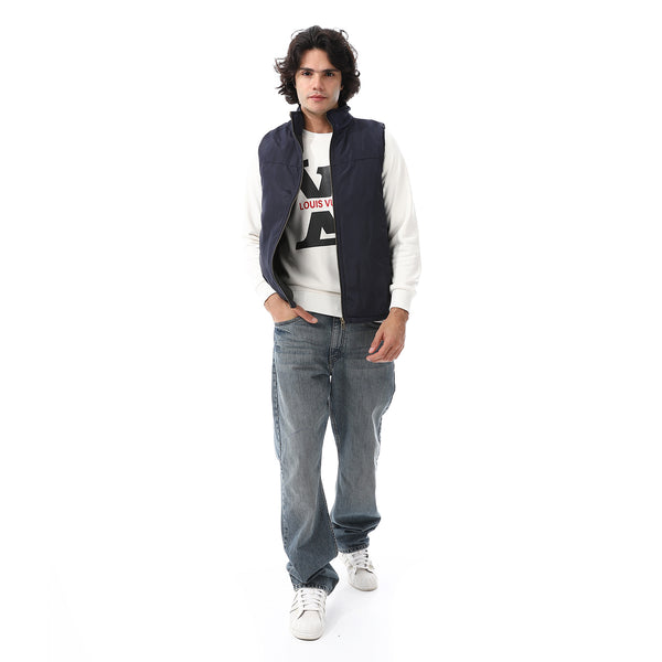 Zip_Through_Neck_Plain_Padded_Vest_-_Navy_Blue