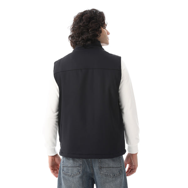 Zip_Through_Neck_Plain_Padded_Vest_-_Black