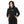 Black Kangaroo Pockets Slip On Fleeced Hoodie