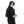 Black Kangaroo Pockets Slip On Fleeced Hoodie