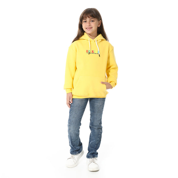 Printed_Girls_Hoodie_With_Pocket_-_Yellow