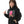 Black Printed Fleeced Girls Hoodie