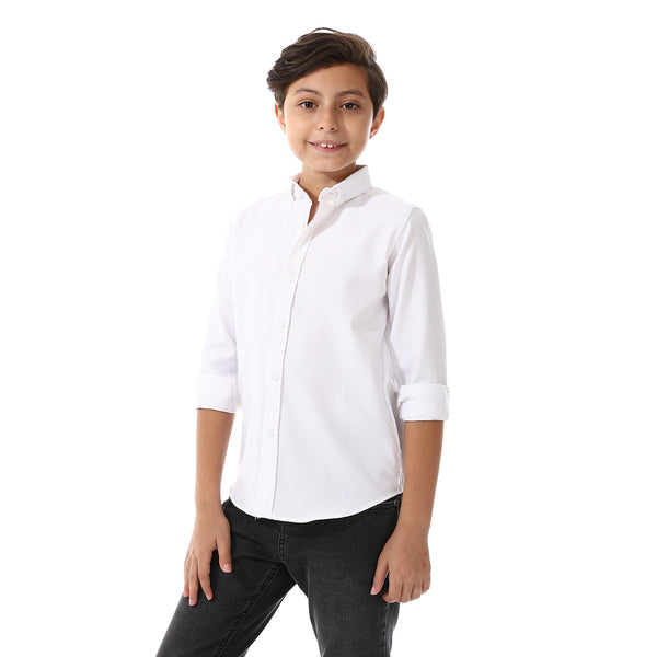 Turn_Down_Collar_Boys_Oxford_Shirt_-_White