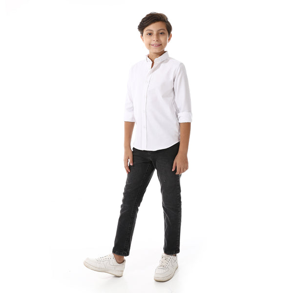 Turn_Down_Collar_Boys_Oxford_Shirt_-_White