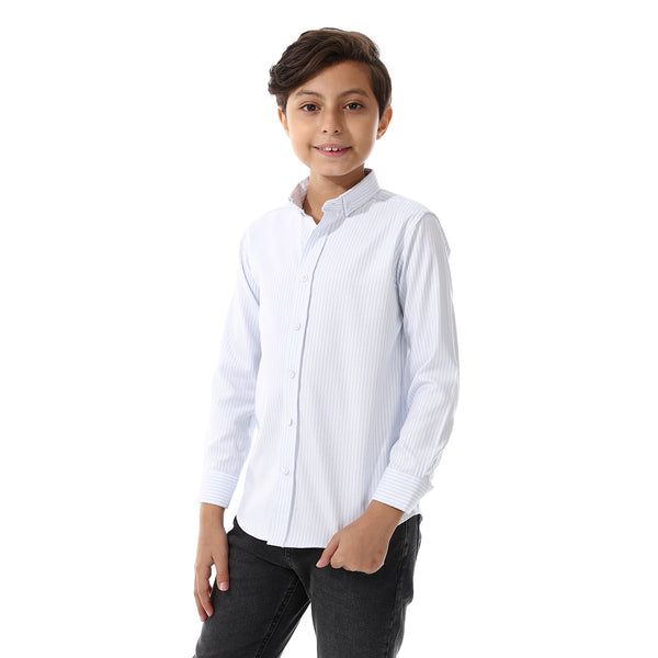 White_And_Sky_Blue_Candy_Stripes_Boys_Oxford_Shirt
