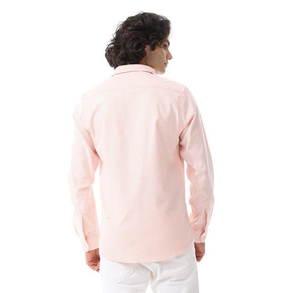 Candy_Stripes_Pattern_Turn_Down_Collar_Shirt_-_White_&_Orange