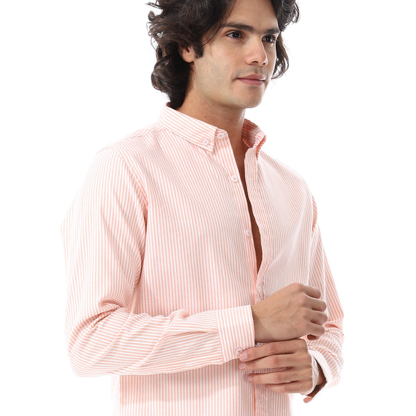Candy_Stripes_Pattern_Turn_Down_Collar_Shirt_-_White_&_Orange