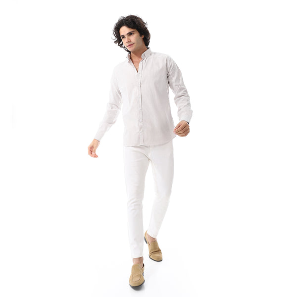 Candy_Stripes_Pattern_Turn_Down_Collar_Shirt_-_White_&_Coffee_Brown