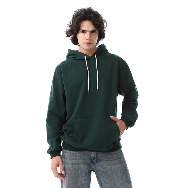 Dark_Green_Long_Sleeves_Fleeced_Hoodie