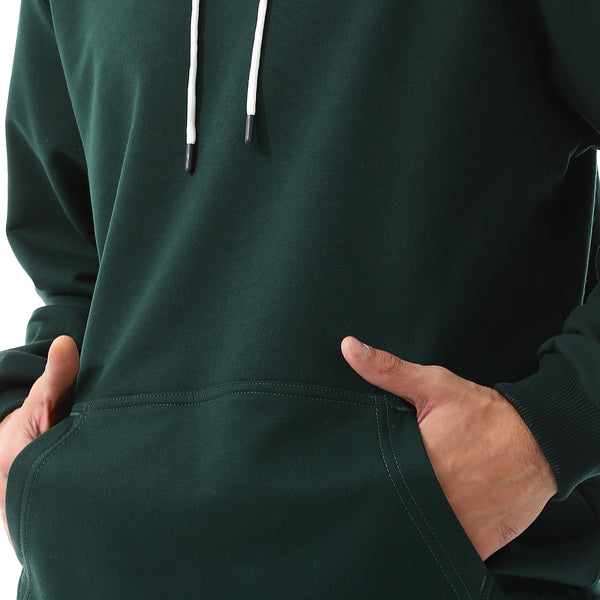 Dark_Green_Long_Sleeves_Fleeced_Hoodie