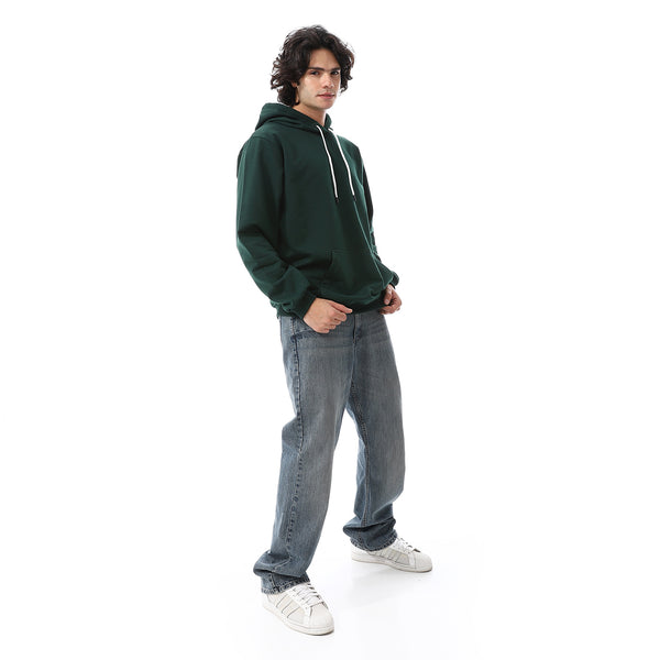 Dark_Green_Long_Sleeves_Fleeced_Hoodie