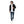 Black Turn Down Collar Padded Gabardine Jacket