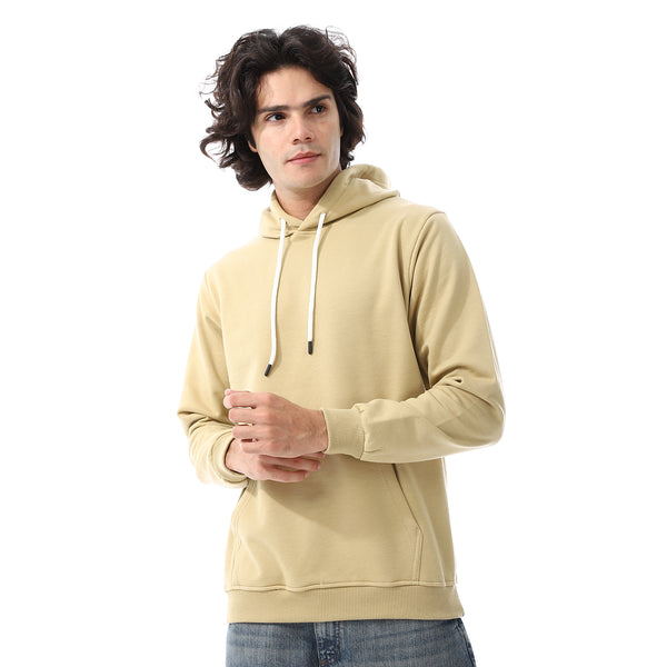 Khaki_Long_Sleeves_Fleeced_Hoodie