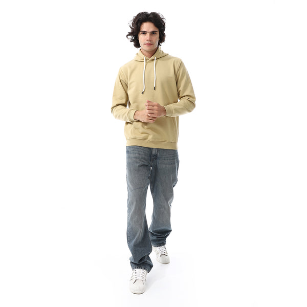 Khaki_Long_Sleeves_Fleeced_Hoodie