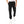 Stitched Elastic Waist Casual Pants - Black
