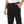 Stitched Elastic Waist Casual Pants - Black