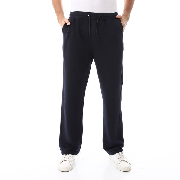 Navy_Blue_Slash_Pockets_Elastic_Waist_Sweatpants