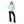 Ruffle Edges Plain Pattern Pullover - Light Green
