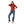 Ruffle Edges Plain Pattern Pullover - Brick Red