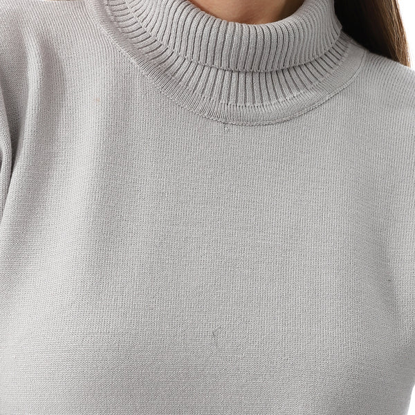 Long Sleeves Slip On Pullover - Light Grey