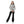 Grey Long Sleeves Slip On Ribbed Top