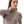 Taupe Brown Long Sleeves Slip On Ribbed Top
