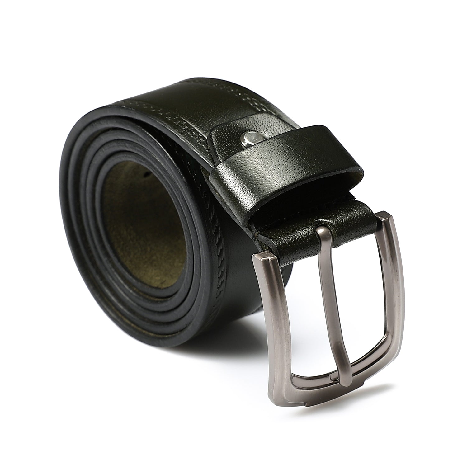 Andoraeg Plain Dark Green Single Loop Belt – Andora