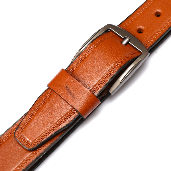 Plain Caramel Brown Single Loop Belt