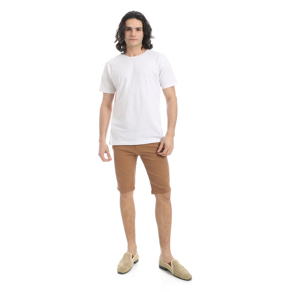 Cider_Brown_Regular_Fit_Gabardine_Shorts